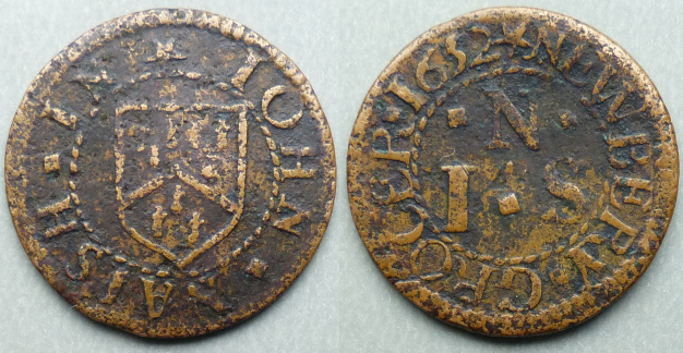 Newbury, John Naish 1652 farthing